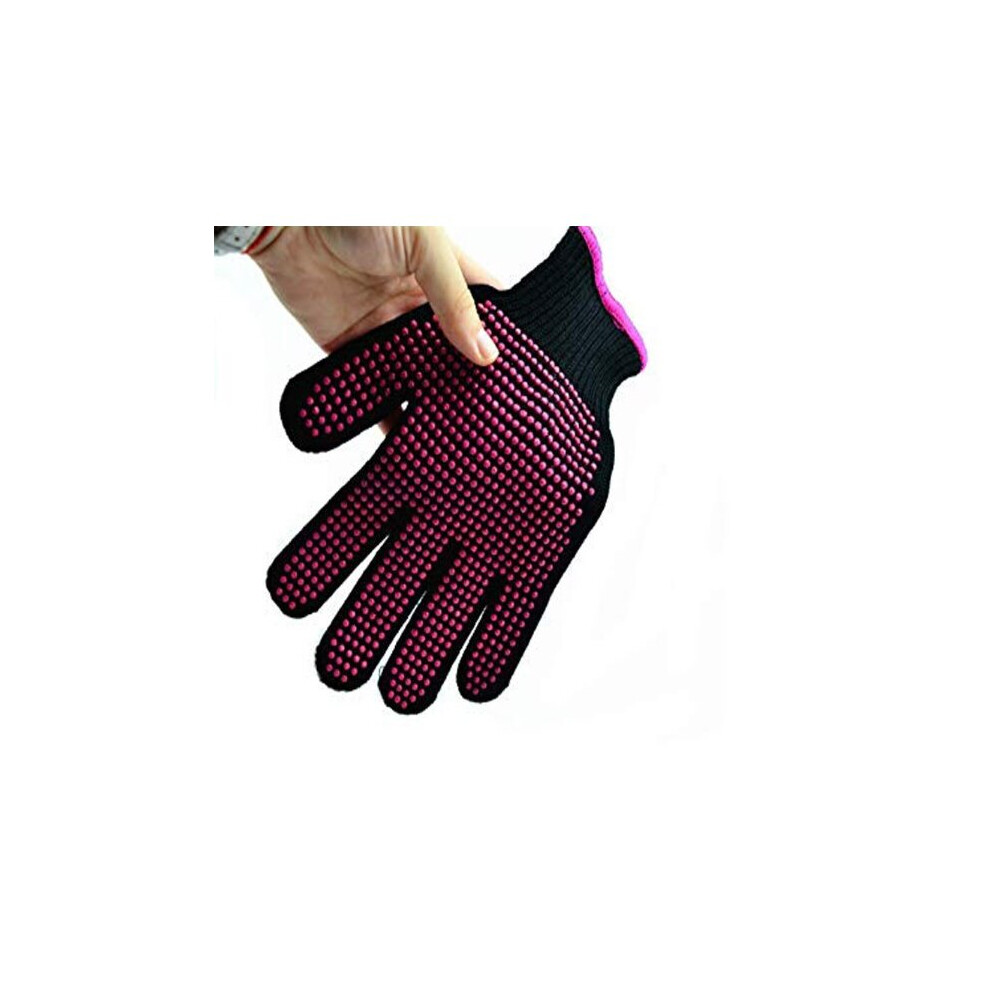 Photos - Hair Pin / Headband / Elastic Hair Tie 1pc Single Finger Glove Heat Resistant Hair Straightener Perm Curling Hairdressing Thermal Styling Gloves H(a-NO.1 1pc Red)