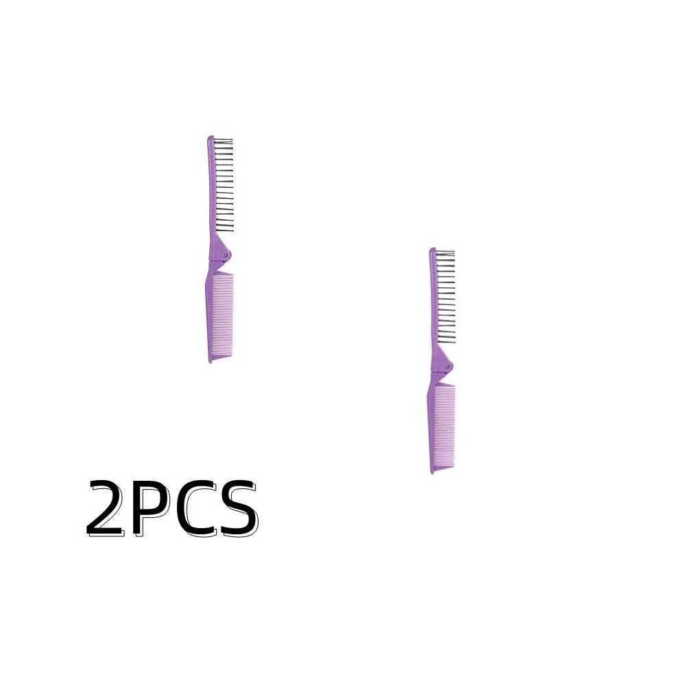 Dechoicelife Unisex (A-B1) 6Colors Folding Hair Straightener Brush Styling Tool Pocket Comb Hairdressing Diy Salon Anti-Static Travel Size Travel Portable