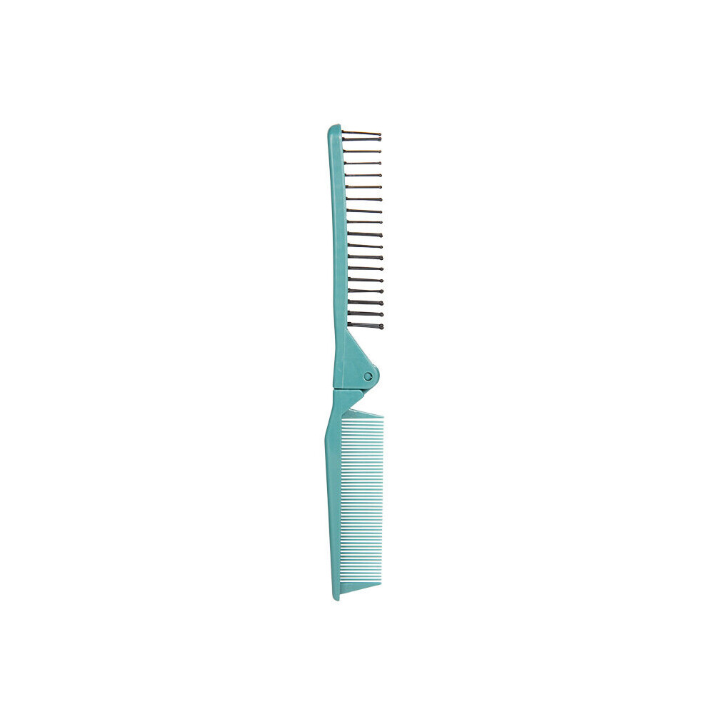 Dechoicelife Unisex Green (A-Blackish ) 6Colors Folding Hair Straightener Brush Styling Tool Pocket Comb Hairdressing Diy Salon Anti-Static Travel Size Travel Portable