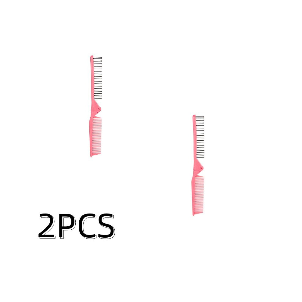 Dechoicelife Unisex (A-B5) 6Colors Folding Hair Straightener Brush Styling Tool Pocket Comb Hairdressing Diy Salon Anti-Static Travel Size Travel Portable