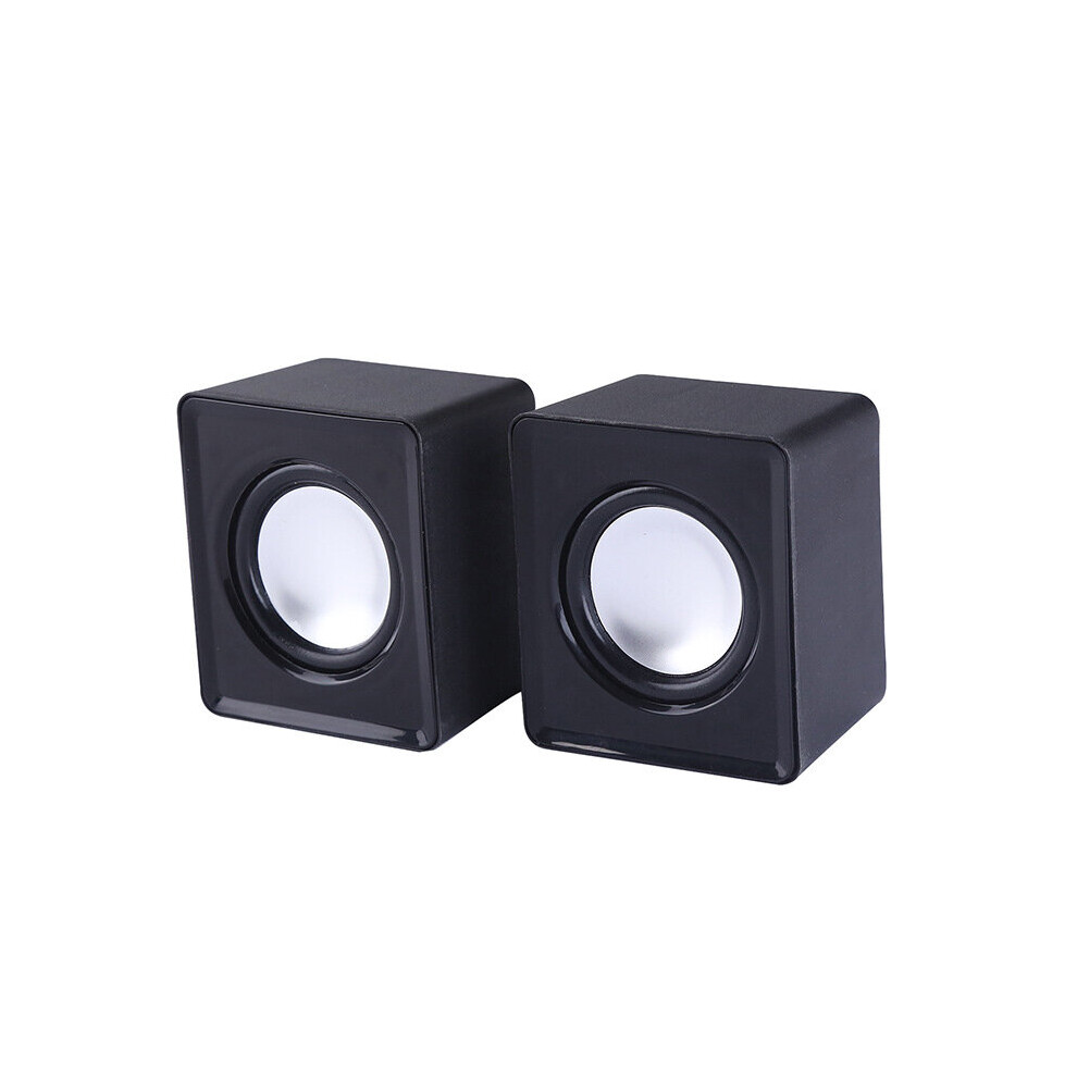 (A-) Newest Universal Usb 2.0 Music Speaker 3.5Mm Pulg Mini Music Stereo Speakers For Multimedia Desktop Computer Notebook Black 4851195385412