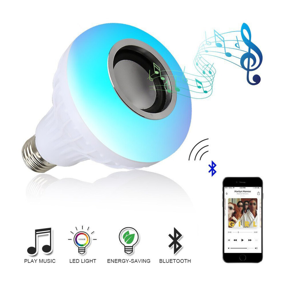 Plextone E27 Wireless Bluetooth Speaker +12W Rgb Bulb Led Lamp 110V 220V Smart Led Music Player Audio With Remote Control Light 4851195386822