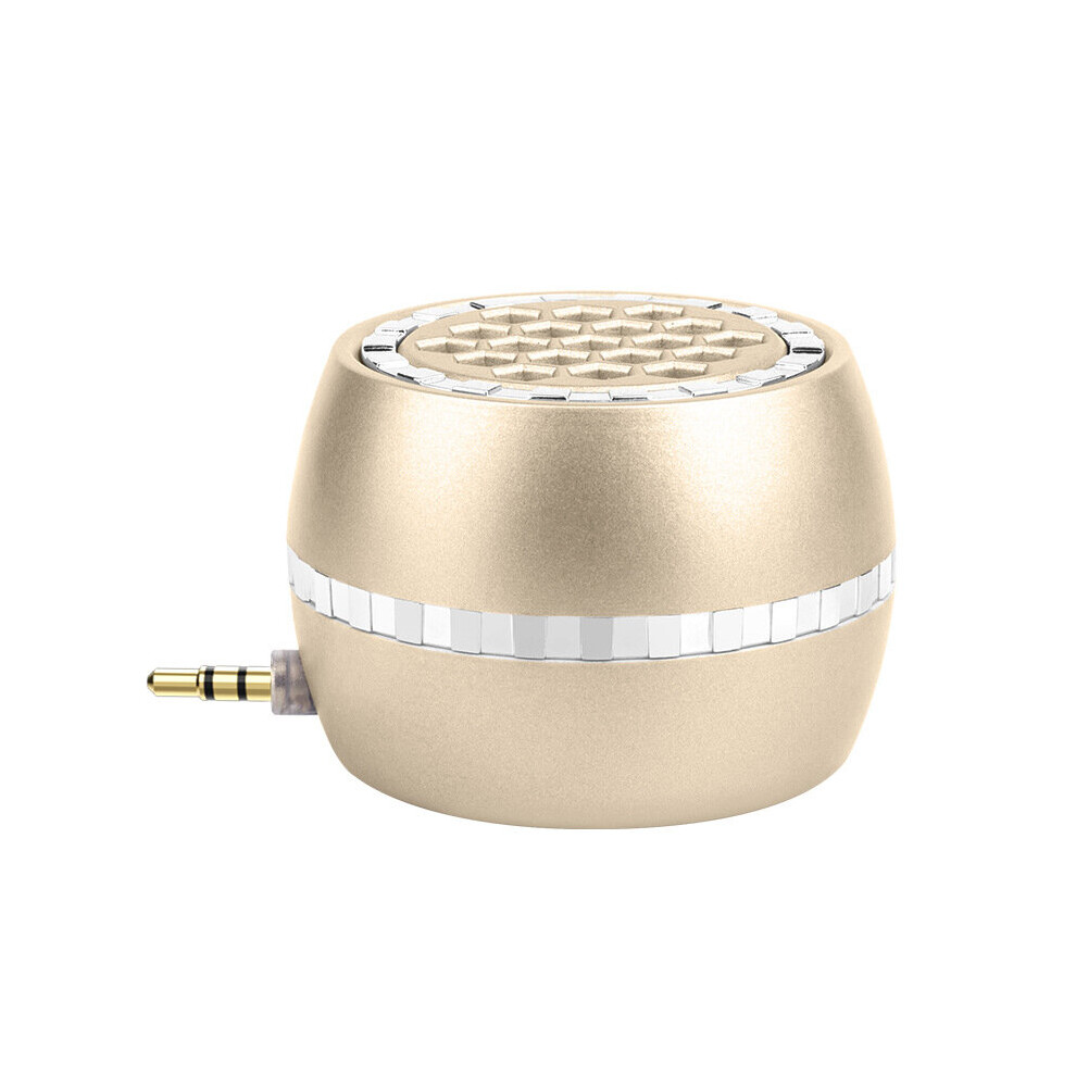 (A-) Portable Wireless Speaker Phone External Speaker Universal 3.5Mm Jack Mini Sound Box For Smartphone Tablet Laptop Mp3 Mp4 Gold 4851195381711