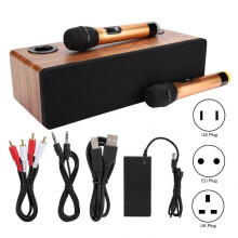 (a-Mic battery) 120W Home Theater High Power Bluetooth Speaker System Home Wireless Dual Microphone Mobile Phone Karaoke BT Speaker Caixa De Som