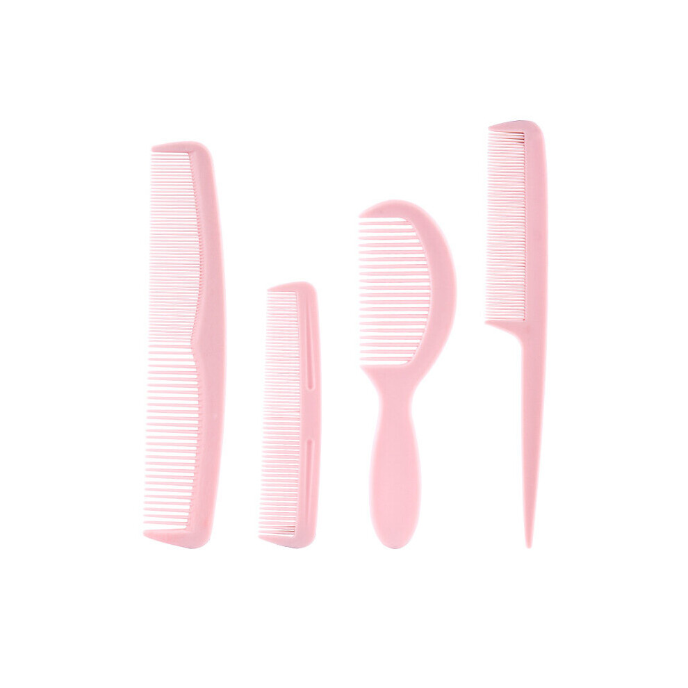 Dechoicelife (A-Yellow) Black Pink Barber Accessories Set Detangling Hair Brush Styling Hot Comb Straightener High Quality Hair Combs Set 4/1Pcs Set