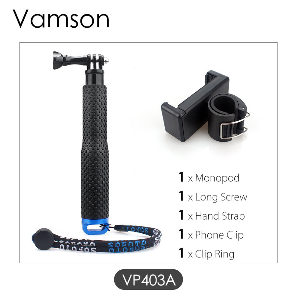 (A-Vp403a) Vamson For Gopro 11 10 9 8 7 6 Aluminum Extendable Pole Selfie Stick Monopod Tripod Mount For Gopro Hero 11 For Insta360 For Yi 4855008105105
