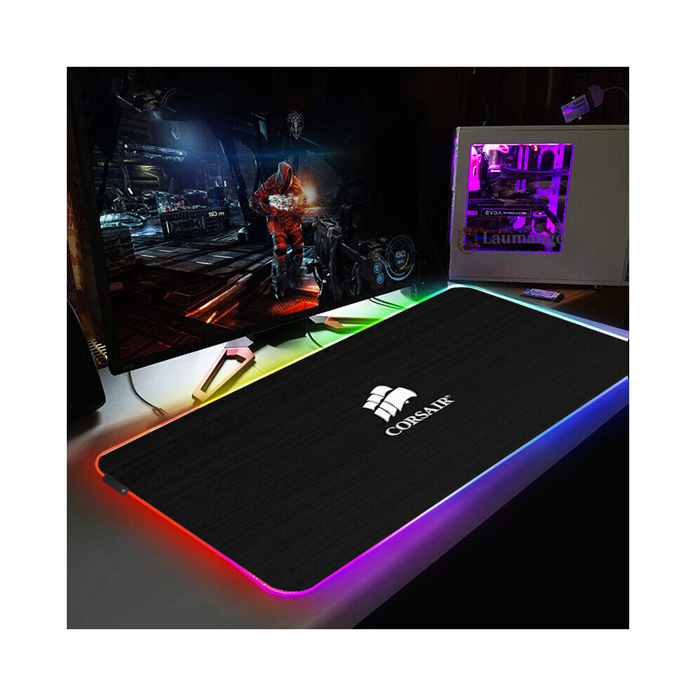 (a-YY000560 RGB 250x350x3mm) Black Xxl Gaming Mouse Pad Desktop Table Mat Corsair Computer Mats Gamer Anime Accessories Mause Diy Large Rgb Keyboard M