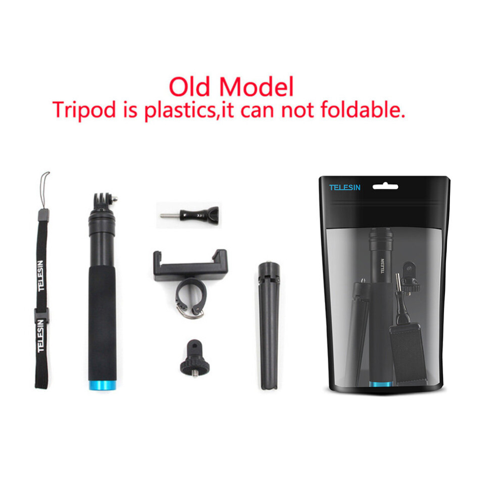 Telesin Aluminum Alloy Selfie Stick Extendable Handheld Telescope Pole Monopod Tripod Mount Sport Camera Selfie Stick Selfie Rod 4855008124373