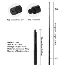 (a-114cm) 1.1-1.9m Ultra-Long Carbon Fiber Invisible Extended Edition Selfie Stick for Insta360 X3 /DJI ACTION 3 /GOPRO Camera Accessories