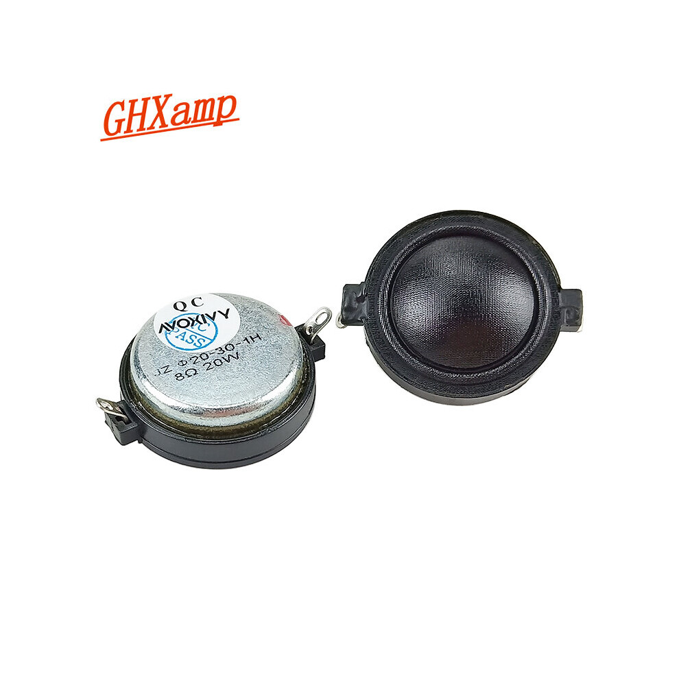 Ghxamp 1 Inch Neodymium Tweeter Silk Film Clear Smooth Speaker Treble Multimedia Car Speaker 8Ohm 20W 2Pcs 4851195396708