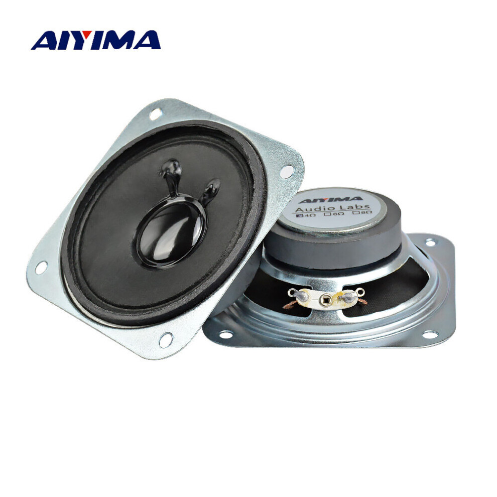 Aiyima 2Pcs 4Ohm 3W Audio Speaker 2.75 Inch 70Mm Full Range Tweeter Altavoz Square Loudspeaker Diy Home Theater Sound System 4851195392502