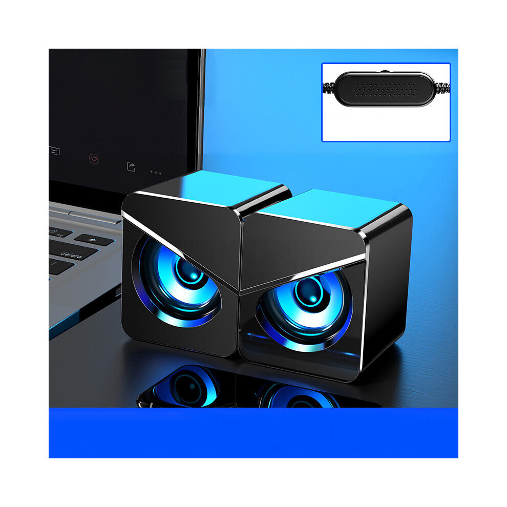 (A- B 3.5Mm Usb) Bluetooth Speaker Home Theater Sound System Mini Speakers Desktop Computer Mp3 Player Audio For Pc Phone Subwoofer Multi-Media Black 4851195378513