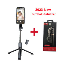(a-With Box) COOL DIER Q08 2023 NEW Wireless Selfie Stick Tripod Handheld Gimbal Stabilizer With Bluetooth Shutter Monopod For iphone xiaomi