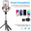 K10s Wireless bluetooth selfie stick foldable mini tripod With LED Light for iPhone Samsung GOPRO Mini Cameras iOS Android 7