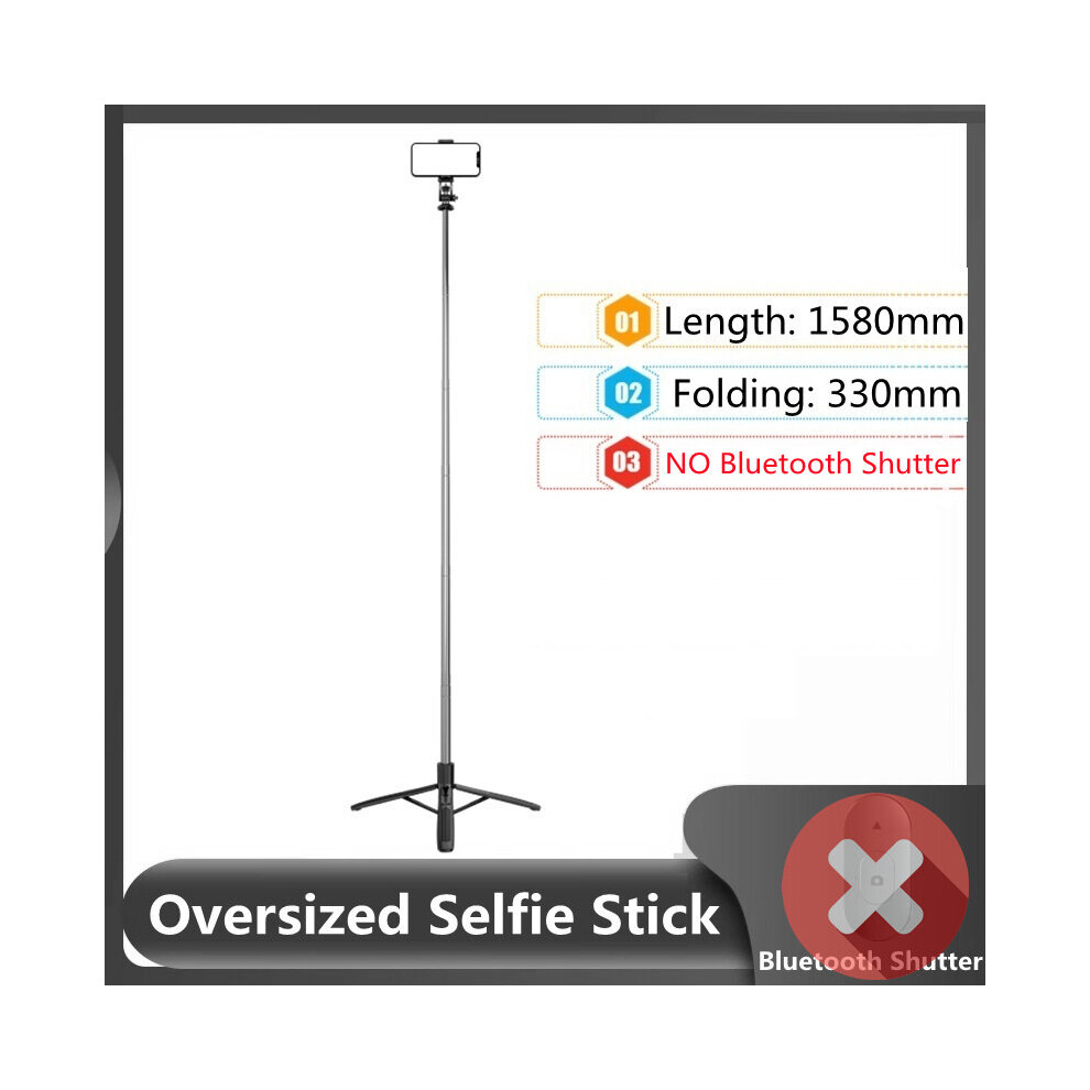 (A-No Remote Shutter) Fangtuosi 158Cm Big Bluetooth Selfie Stick Tripod Foldable Monopod With Fill For Gopro Action Cameras Smartphones Selfie Light 4855008105273