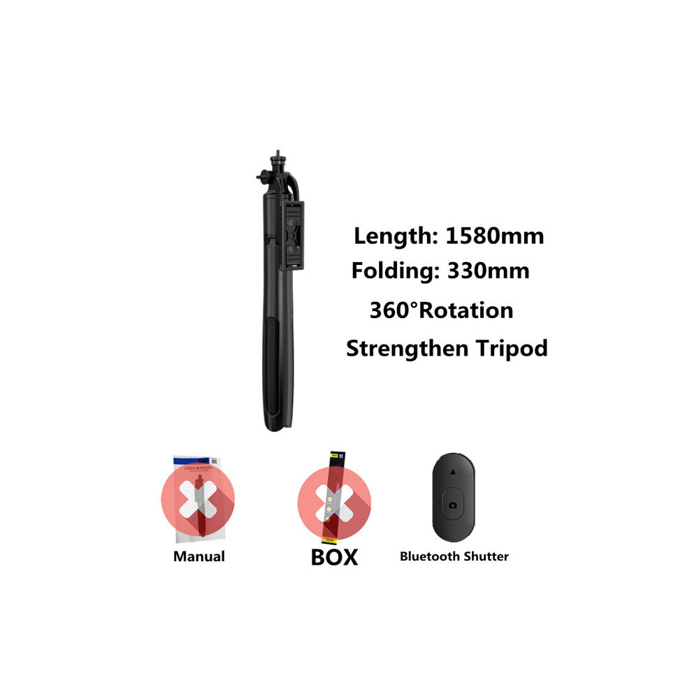 (A-No No Box) Phone Selfie Stick With Led Ring Gimbal Stabilizer Tripod For Action Camera Mobile Holder Cell Smartphone Stand Monopod Light 4855008121990