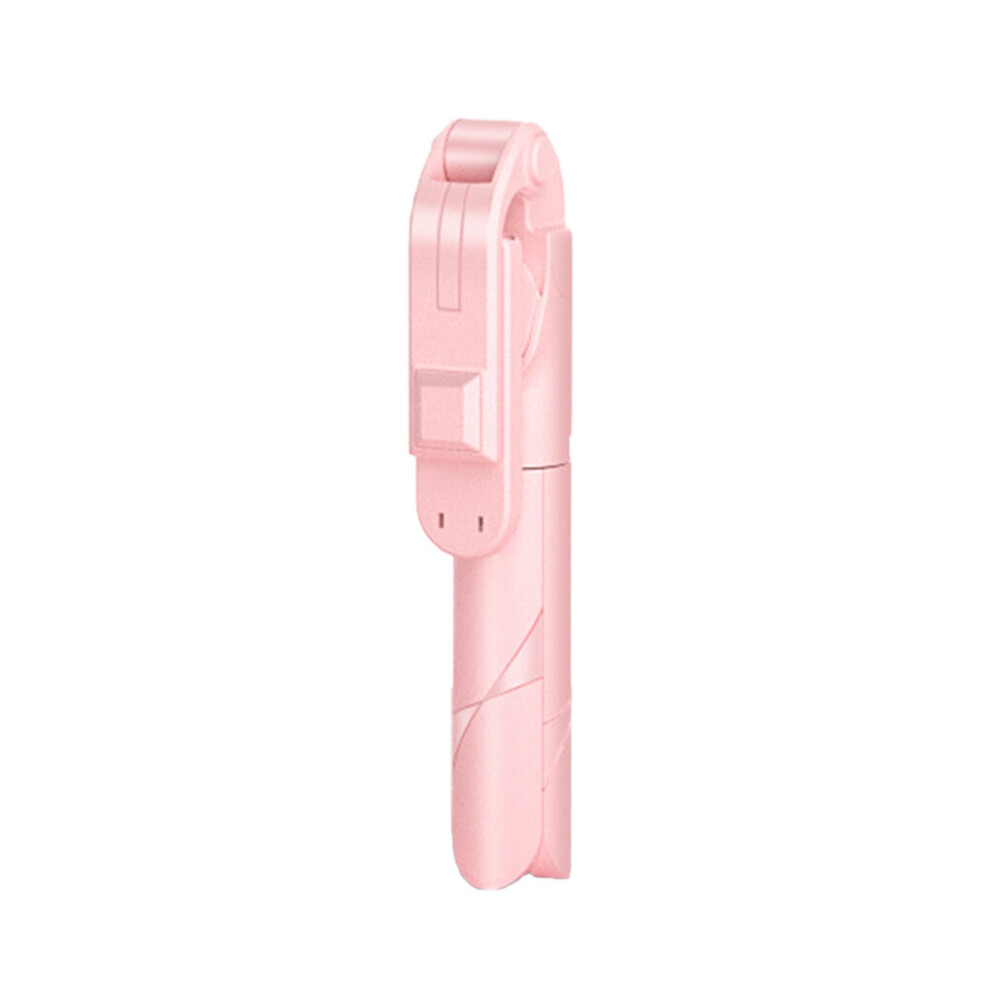 (A-) Mobile Phone 360-Degree Rotatable Wireless Monopod Portable Selfie Stick Foldable Adjustable Smartphone Mini Tripod Pink 4852056948258