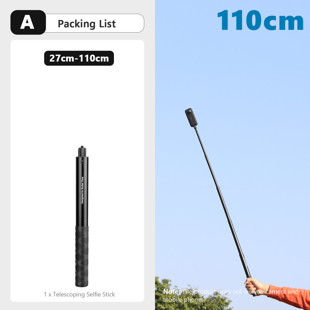 (A-A) Vamson Invisible Selfie Stick For Insta360 X3 Rotating Bullet Time Handheld Tripod For Insta 360 One X2 One Rs Gopro Accessories 4855008105297
