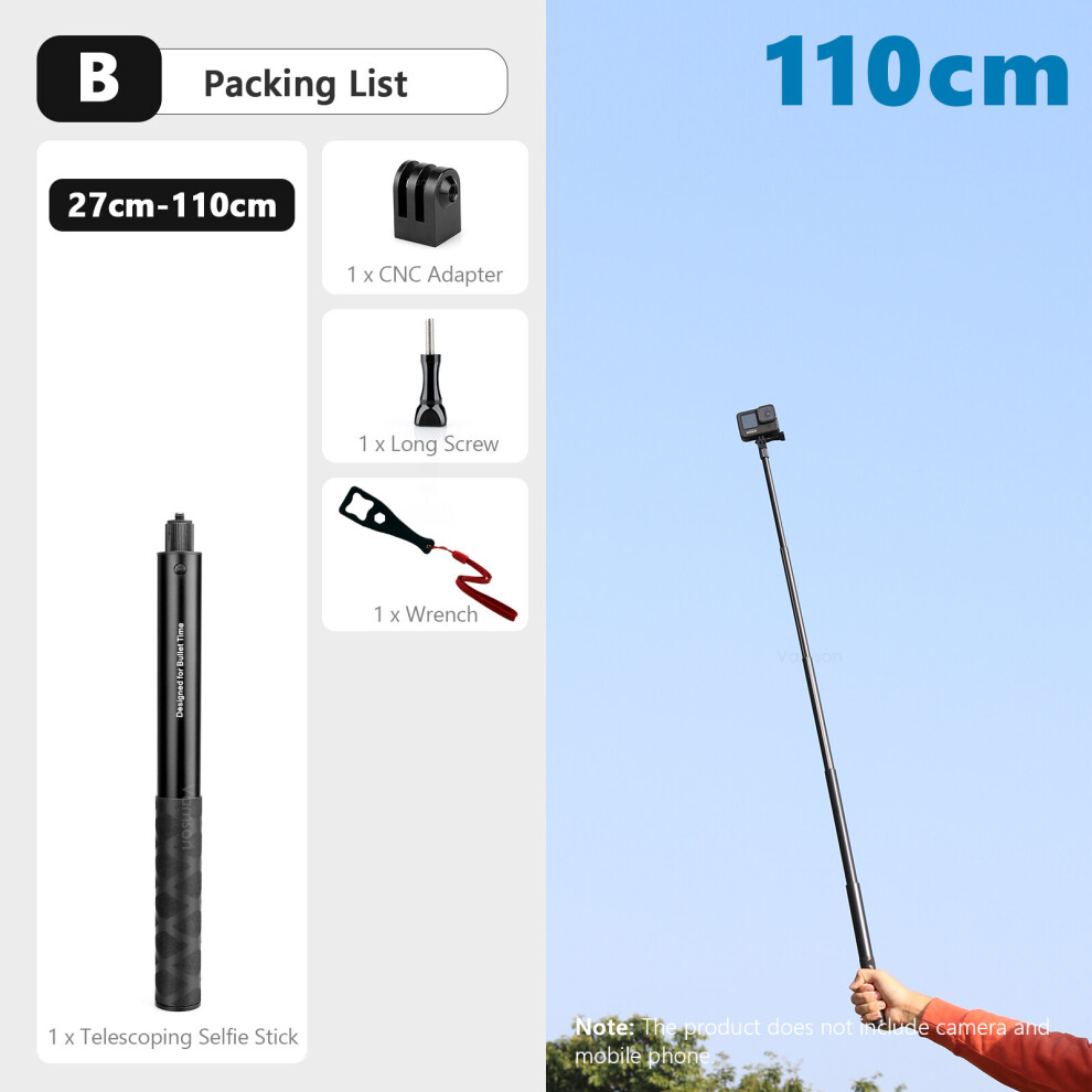 (A-B) Vamson Invisible Selfie Stick For Insta360 X3 Rotating Bullet Time Handheld Tripod For Insta 360 One X2 One Rs Gopro Accessories 4855008105310