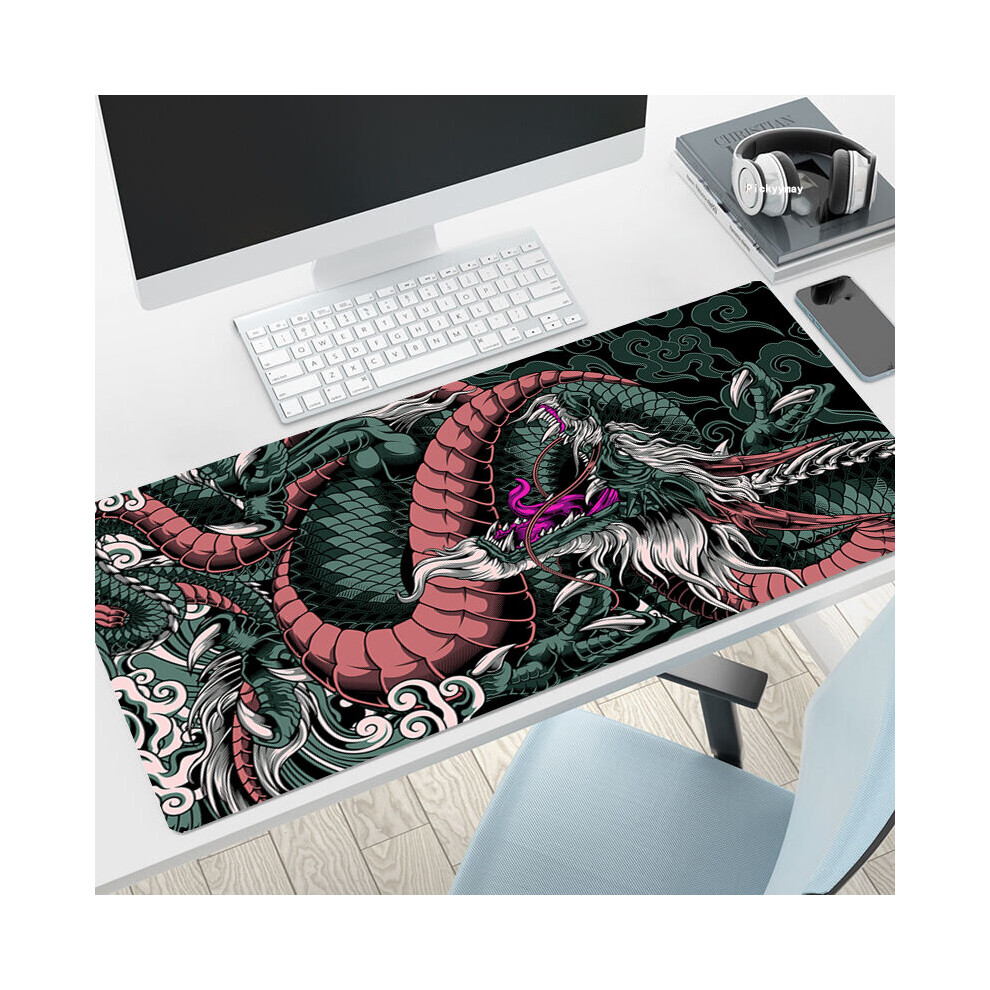(A-Coffee 300X600x2mm) Dragon Change Mouse Pads Gaming Mousepad Gamer Mouse Mat Keyboard Mats Desk Pad Mousepads Xxl 90X40cm For Computer White 4855358006077
