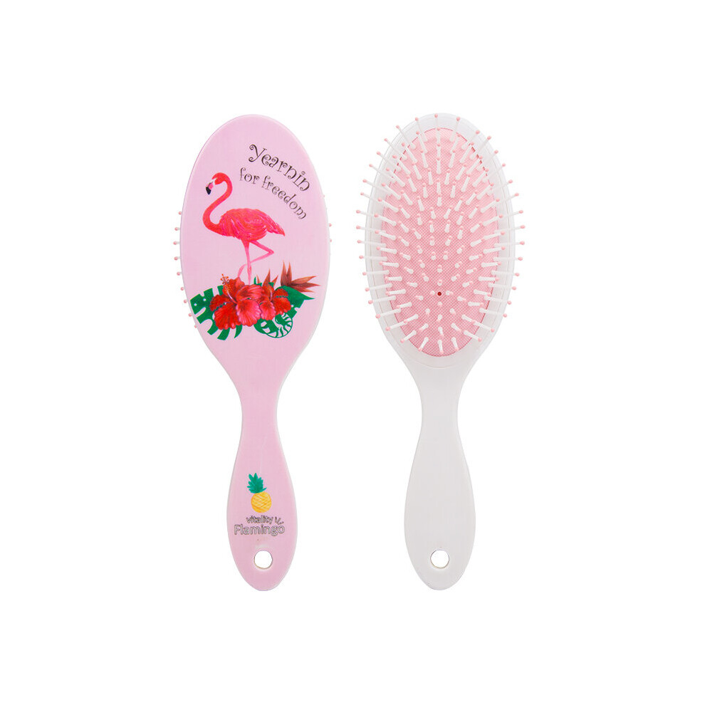 Dechoicelife (A-2B1) 4 Color Hair Brush Women Flamingo Series Print Airbag Massage Anti-Knot Comb High Quality Curly Hair Products Hair Straightener