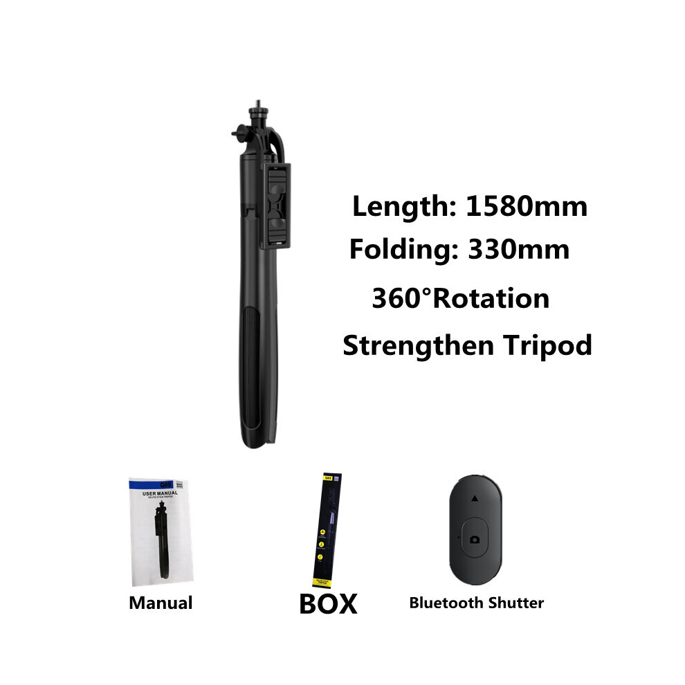 2023 Phone Sticker 1580Mm New Wireless Selfie Stick Tripod Foldable Monopod With Fill For Gopro Action Cameras Selfie Light 4855008123475