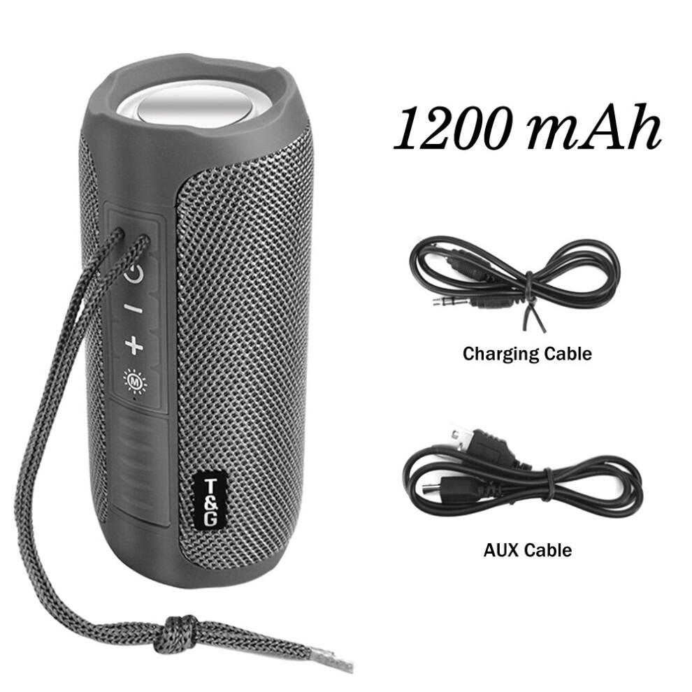(A-) Bluetooth-Compatible Speaker Colorful Stereo Speakers Portable Subwoofer Wireless Soundbar Outdoor Bass Boombox U Fm Radio Gray/Light 4855059756868