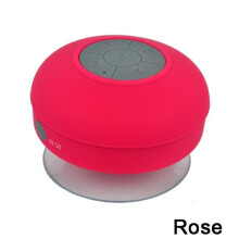 (a-Rose) Mini Portable Subwoofer Shower Wireless Waterproof Bluetooth Speaker Handsfree Receive Call Music Suction Mic For iPhone Samsung