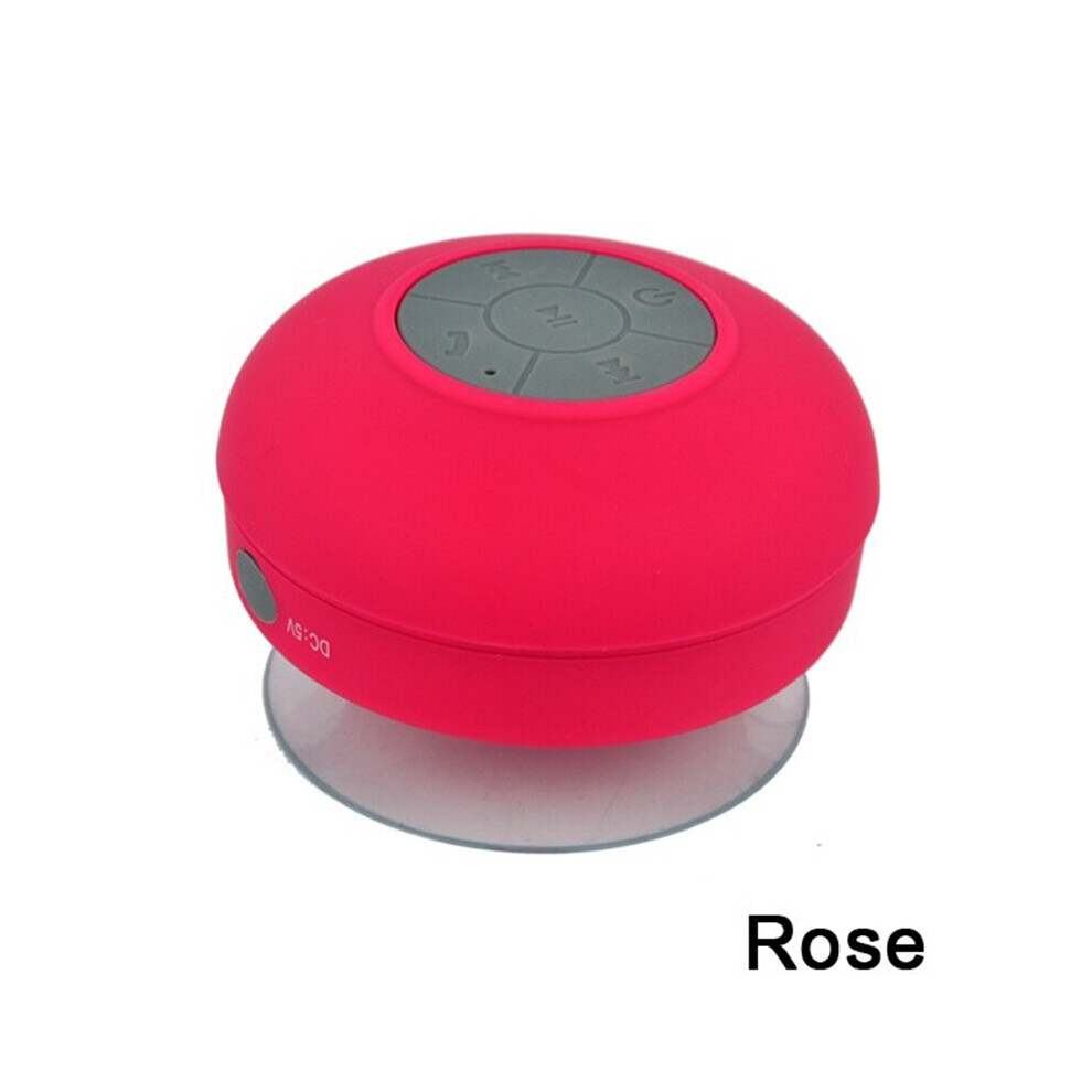 (A-Rose) Mini Portable Subwoofer Shower Wireless Waterproof Bluetooth Speaker Handsfree Receive Call Music Suction Mic For Iphone Samsung 4851195407428