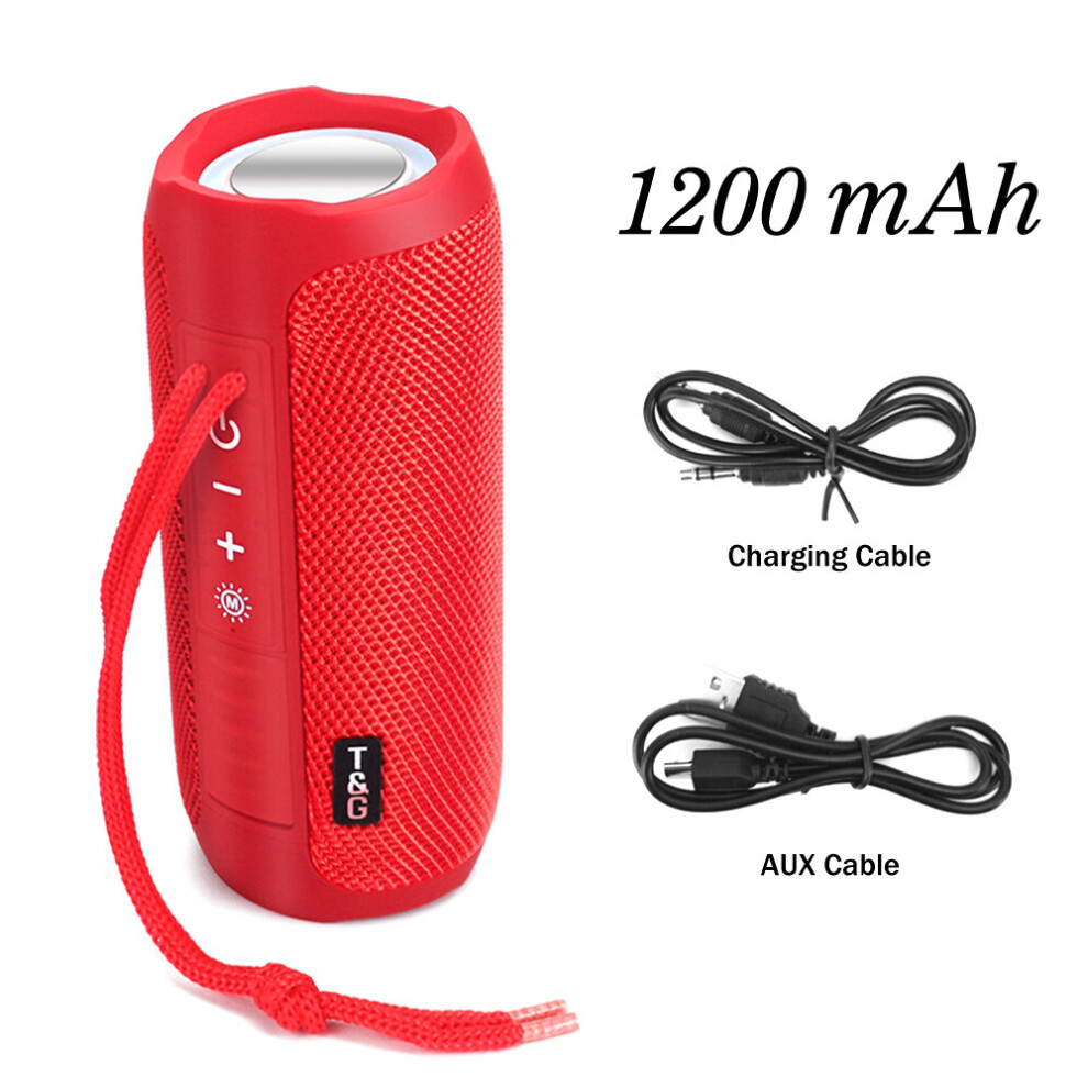 (A-) Bluetooth-Compatible Speaker Colorful Stereo Speakers Portable Subwoofer Wireless Soundbar Outdoor Bass Boombox U Fm Radio Red/Light 4855059756882