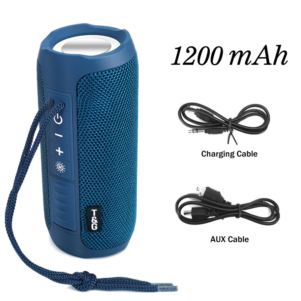 (A-) Tooth-Compatible Speaker Colorful Stereo Speakers Portable Subwoofer Wireless Soundbar Outdoor Bass Boombox U Fm Radio Blue/Light 4855059756844