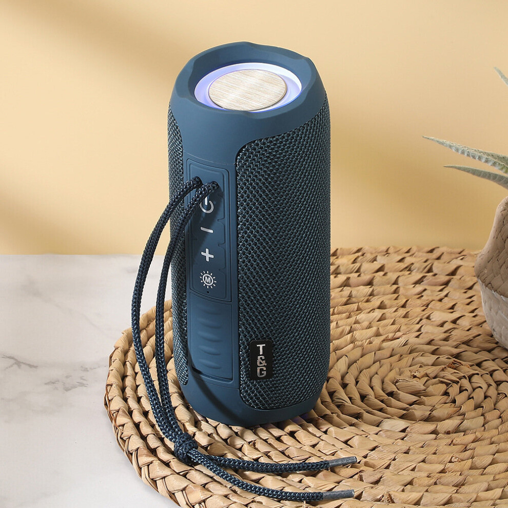 (A- ) Tooth-Compatible Speaker Colorful Stereo Speakers Portable Subwoofer Wireless Soundbar Outdoor Bass Boombox U Fm Radio Dark/Blue/Light 4855059756790