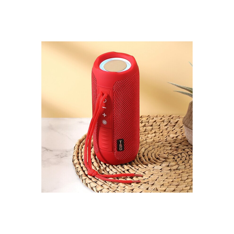 (A- ) Bluetooth-Compatible Speaker Colorful Stereo Speakers Portable Subwoofer Wireless Soundbar Outdoor Bass Boombox U Fm Radio Red/Light 4855059756820