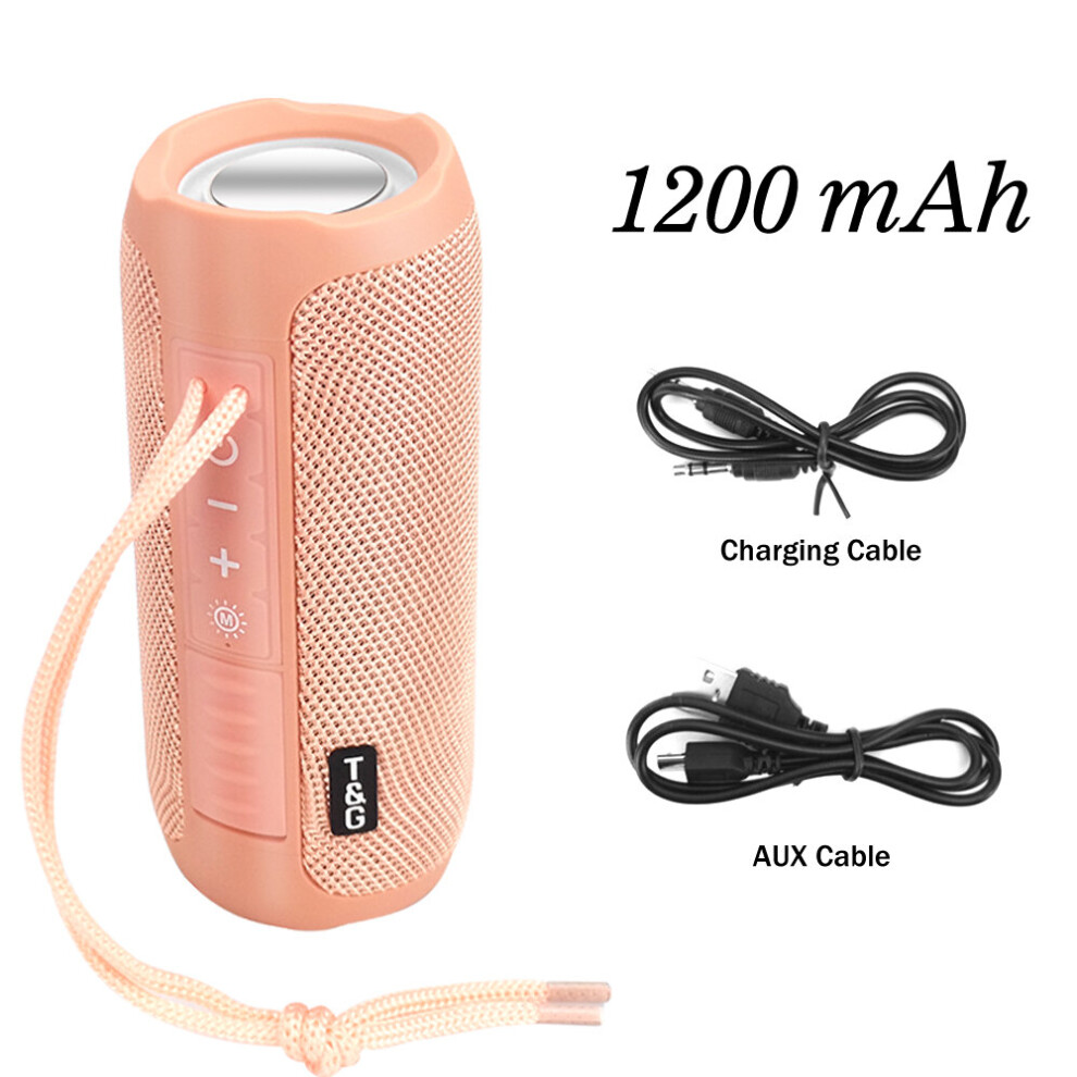 (A-) Bluetooth-Compatible Speaker Colorful Stereo Speakers Portable Subwoofer Wireless Soundbar Outdoor Bass Boombox U Fm Radio Pink/Light 4855059756875