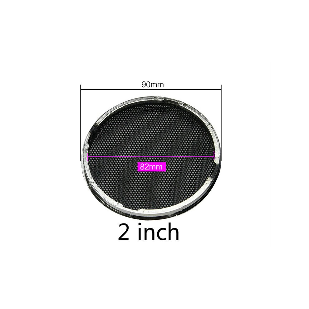 (A-2Inch) Ghxamp 2Pcs 1 Inch 2 Inch 6.5 Inch Speaker Grill Mesh Enclosure Car Loudspeaker Protective Cover Tweeter Net Spray Silver/Black 4851195392014