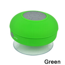 (a-Green) Mini Portable Subwoofer Shower Wireless Waterproof Bluetooth Speaker Handsfree Receive Call Music Suction Mic For iPhone Samsung