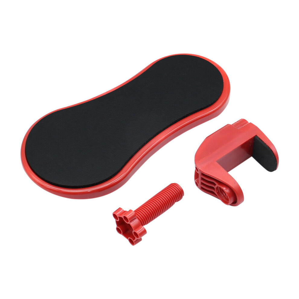 (A-) Computer Arm Rest For Desk Adjustable Ergonomic Wrist Rest Support For Keyboard Armrest Extender Rotating Mouse Pad Holder Red 4855357872284