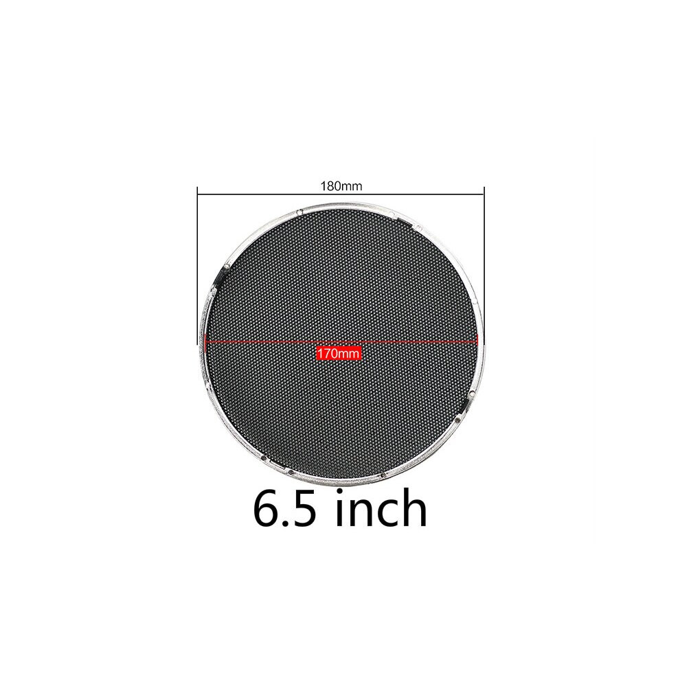 (A-6.5Inch) Ghxamp 2Pcs 1 Inch 2 Inch 6.5 Inch Speaker Grill Mesh Enclosure Car Loudspeaker Protective Cover Tweeter Net Spray Silver/Black 4851195392052