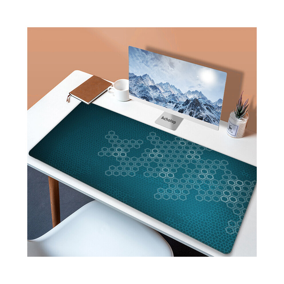 (A- 400X900x3mm) Geometric 900X400 Mouse Pad Computer Laptop Anime Keyboard Mouse Mat Xxl Large Mousepad Keyboards Gamers Decoracion Desk Ma Dark/Green 4855357875667