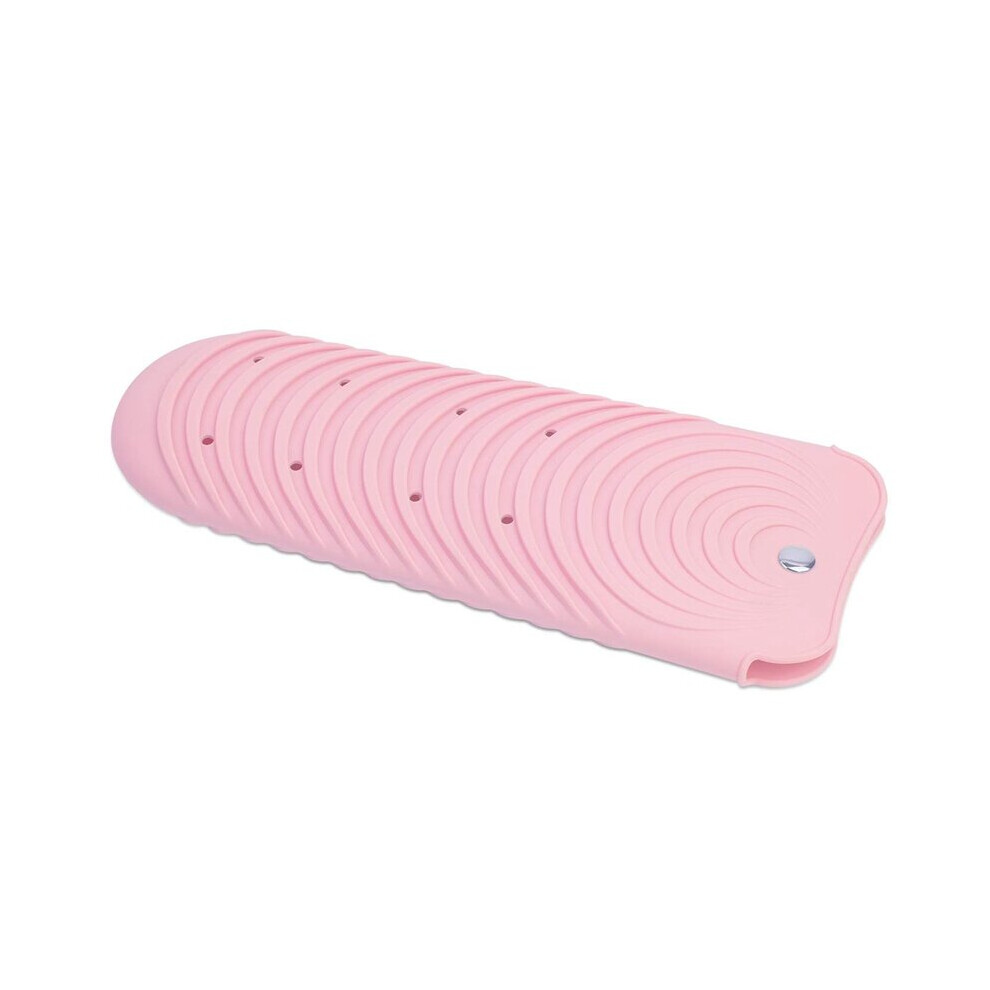 Dechoicelife Pink (A-) Hair Straightener Pouch,Heat Resistant Mat Holder For Flat Iron Curling Iron Hot Hair