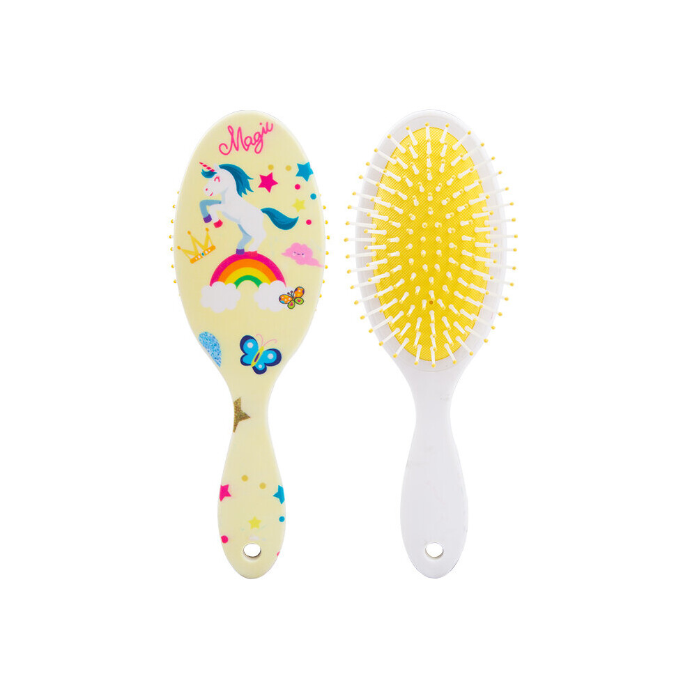 Dechoicelife (A-1A2) Kids Hair Brush Unicorn Cartoon Print Hair Comb High Quality Massage Comb Anti-Knot Curly Hair Products Hair Straightener Combs