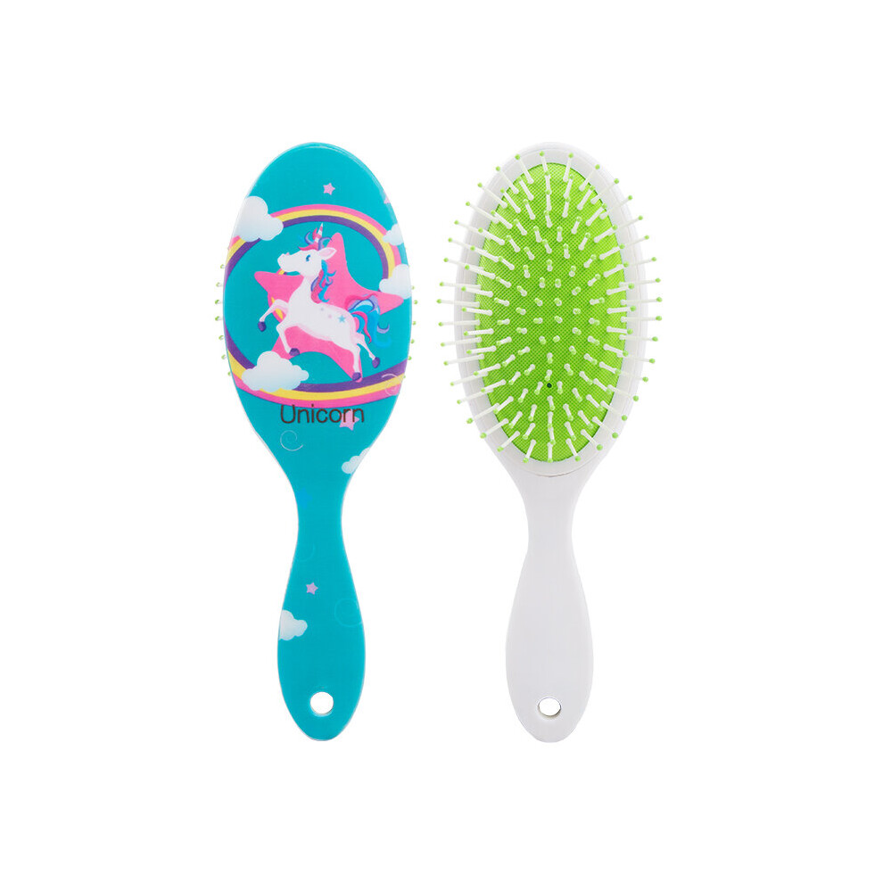 Dechoicelife (A-1A1) Kids Hair Brush Unicorn Cartoon Print Hair Comb High Quality Massage Comb Anti-Knot Curly Hair Products Hair Straightener Combs