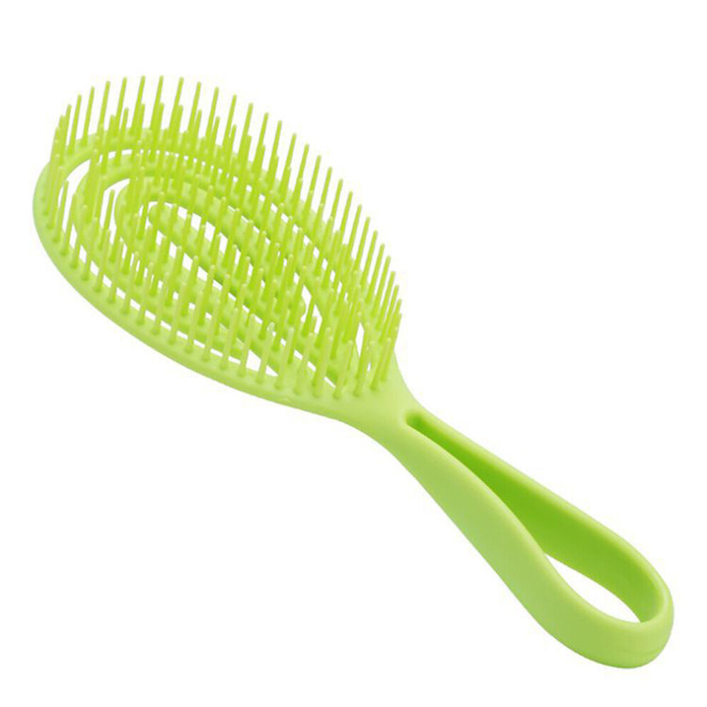 Dechoicelife Unisex Green (A-) Hair Comb Scalp Massage Detangling Hairbrush Wet Curly Detangle Women Hair Straightening Brush Salon Hairdressing Styling Tools