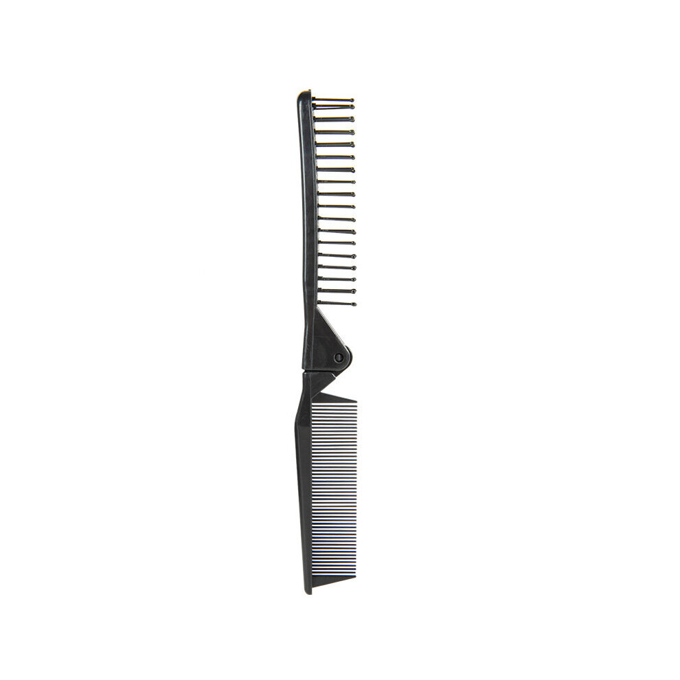 Dechoicelife Unisex Black (A-) Travel Size Pocket Comb Hair Straightener Brush Folding Hairdressing Styling Tool Diy Salon Anti-Static Combs