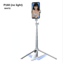 (a-white NO Fill light) M-REMOTE Wireless Bluetooth Selfie Stick 1.53M With Double Fill Light Foldable Tripod For Gopro Action Cameras Smartphone