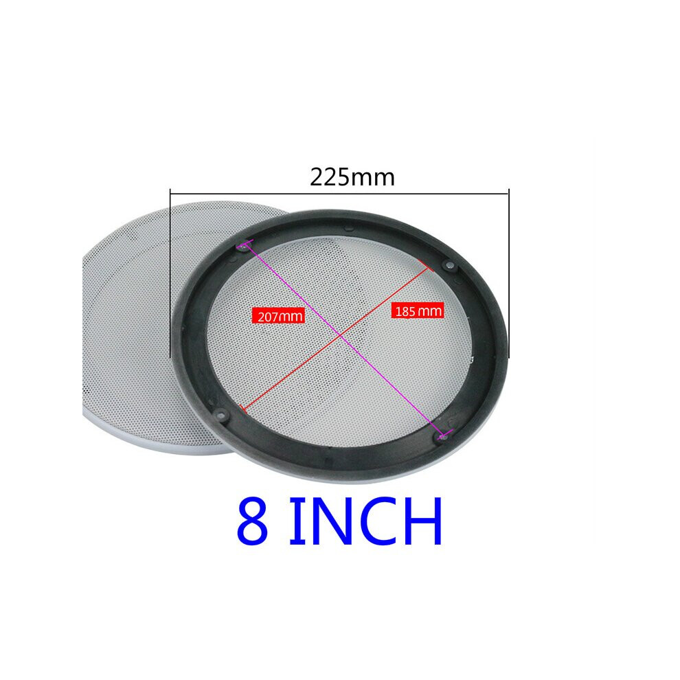 (a-8inch) GHXAMP 5 inch 6.5 inch 8 inch Subwoofer Car Speaker Grill Mesh Auto LoudSpeaker Decorative Protective Cover ABS High-end White-image-OPC-PC2ZHJ5-NEW