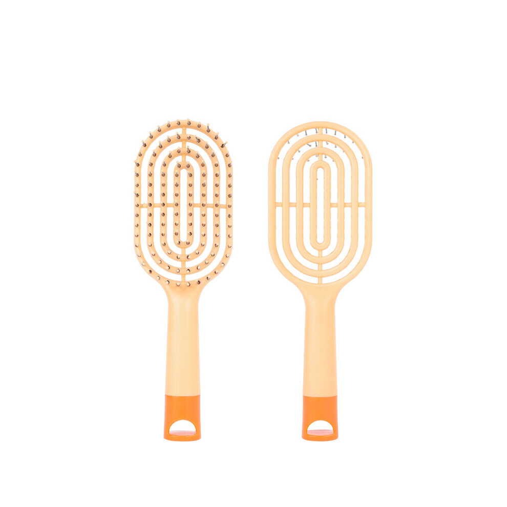 Dechoicelife Unisex Orange (A-) Huiyun Tangle Hair Combs Head Scalp Massage Comb Detangler Curly Wet Dry Thick Wavy Straightening Brush Hairbrush Box Accessorie
