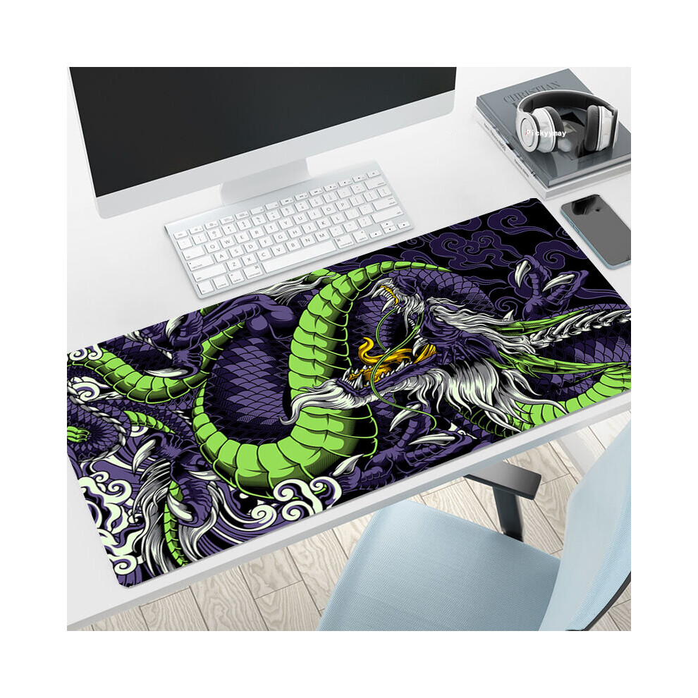 (A-Navy 400X700x3mm) Dragon Change Mouse Pads Gaming Mousepad Gamer Mouse Mat Keyboard Mats Desk Pad Mousepads Xxl 90X40cm For Computer Blue/White 4855358007203