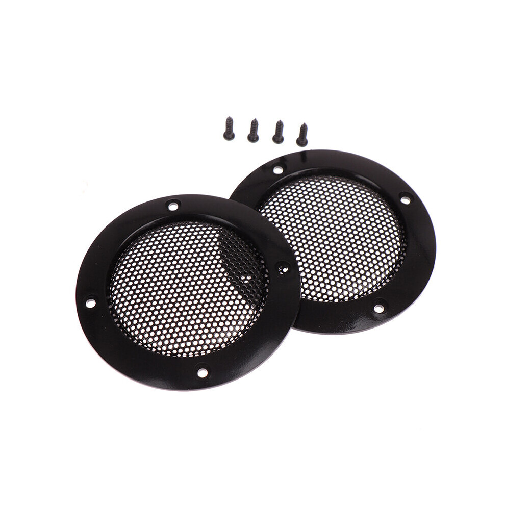 2 Pcs Round Audio Speakers Protective Cover 2 Inch Protective Mesh Net Grilles Speaker Circle Speaker Accessories 4851195383654
