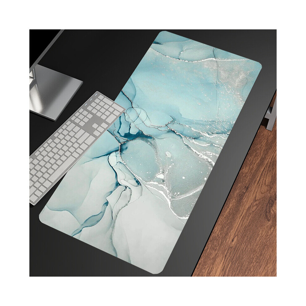 (A-Colorful Marble (2) 800X400x3mm) Mouse Pad Marble Large Gamer Mousepad Keyboard Mat Xxxl Mouse Mats 31.4X11.8in Rubber Desk Pad Design Desk Rug 4855357785928